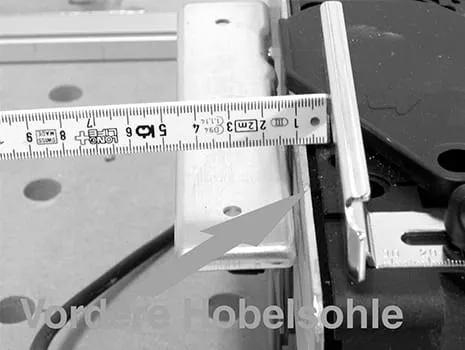 Falztiefe einstellen