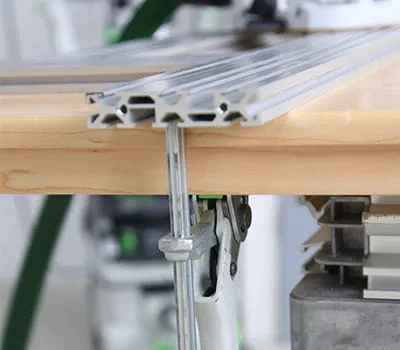 Multifrässchablone positionieren