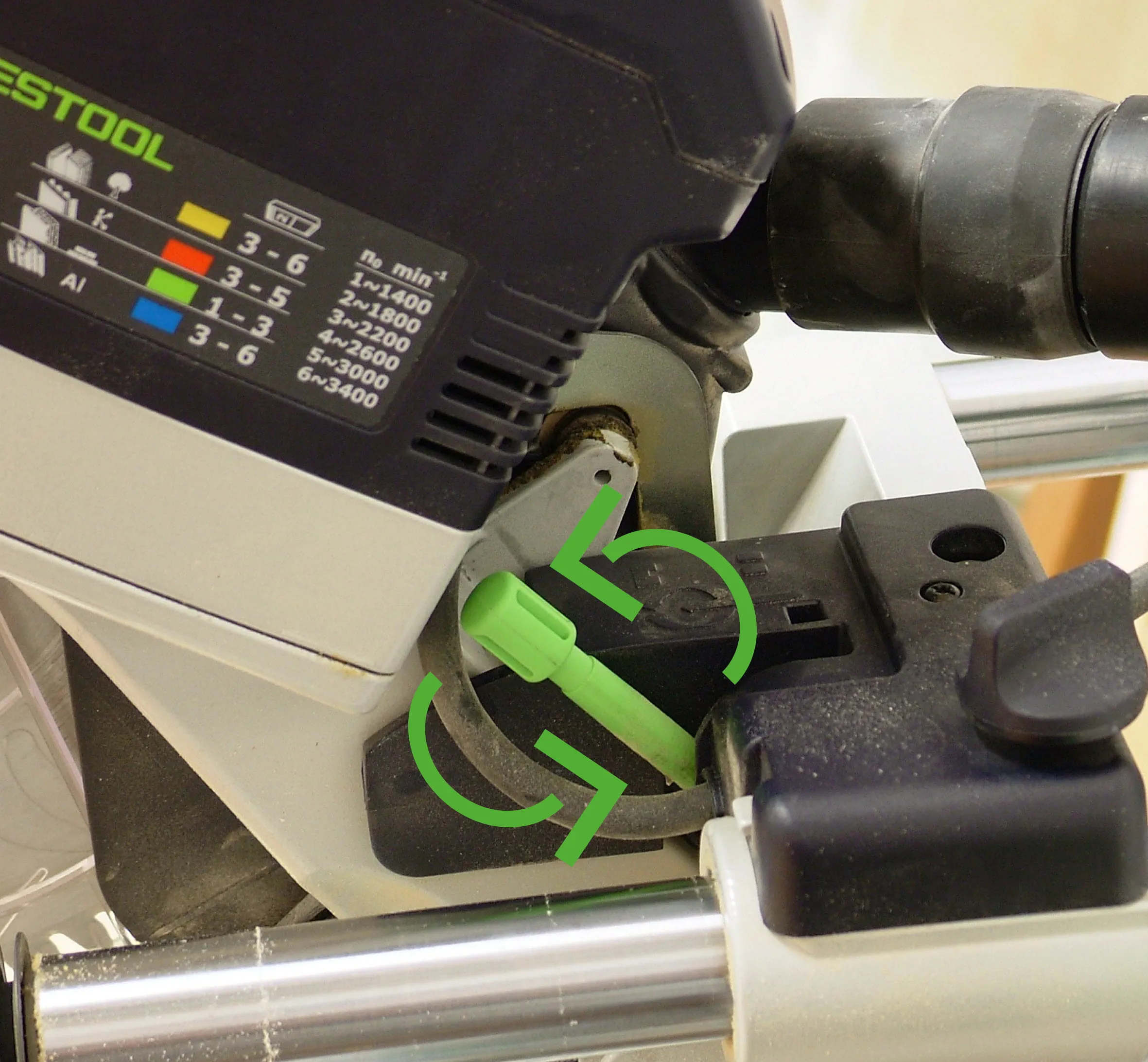 Einstellen der Kapptiefenbegrenzung