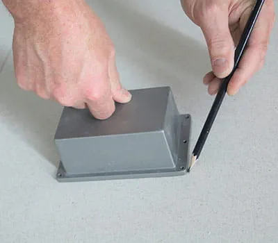 Lochgröße anzeichnen