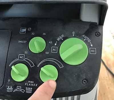 Saugleistung auf volle Kraft