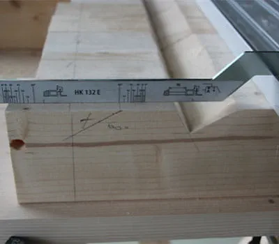 Zuschnitt der Sparrenköpfe