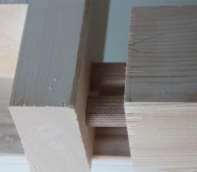 Verbindung Pfosten und Schwellenkranz