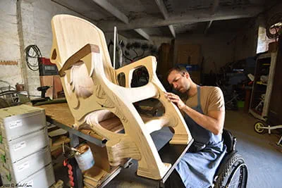 Paul de Livron dans son atelier.