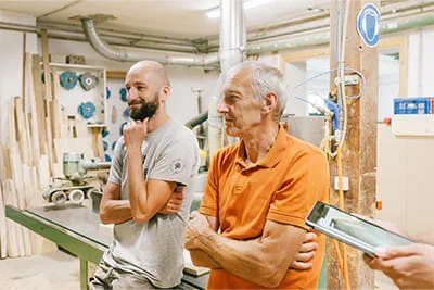 Hermann Roither und sein Sohn
