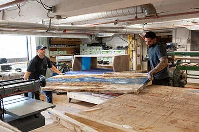 Vorbereitung eines "River Tables"