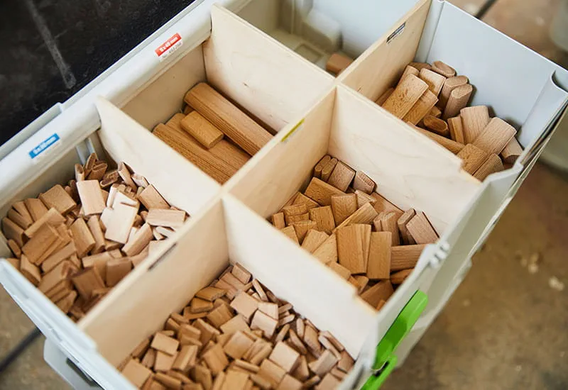 Die Domino Verbindungsdübel von Festool.
